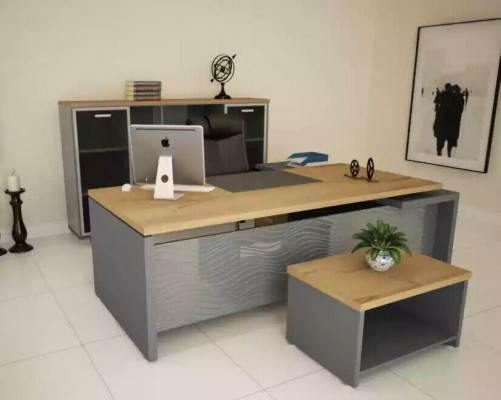 Héichwäertegt, modern Büro-Set aus robustem Holz an elegantem Stil