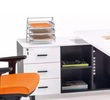 Exklusive wäissen Eckschreibtisch Schreifdësch Dëscher Miwwelen Dësch Miwwelen