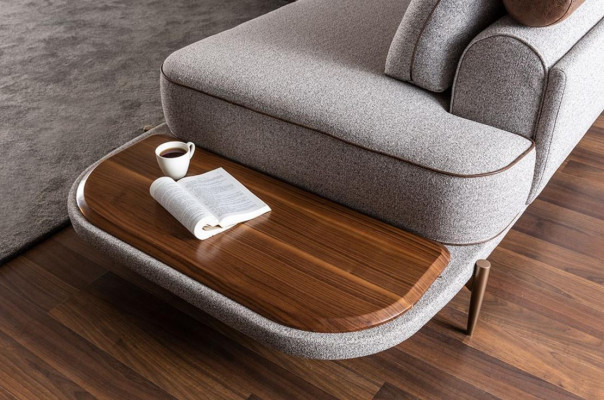 Canapé d'angle, Stoffcanapé, L-Form Canapé, Stoffsofaen, Gro, Modernen Dësch, Wunnlandschaft