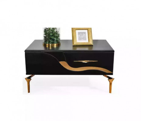 Luxus Schlofzëmmer Set Bett Nuetsdësch Gold Schminkdësch Nuetsdëscher 5 Stécker.