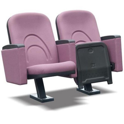 Modernen Sesel Sesel Sofaeenheets-Sëtz fir Theater Kino Design Luxus Rosa Textil