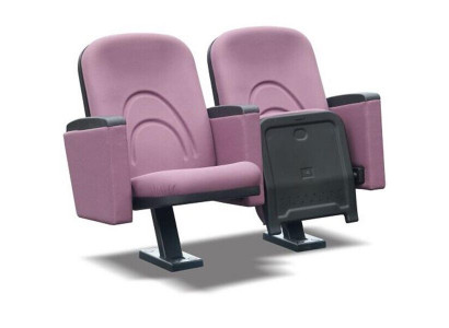 Modernen Sesel Sesel Sofaeenheets-Sëtz fir Theater Kino Design Luxus Rosa Textil