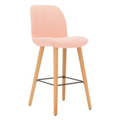 Modern rosa Stull Designer Barhocker Holz stilvoll Luxusmiwwel Hocker nei