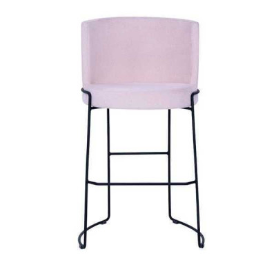 Modern Barhocker Stull Designer Textil Iesszëmmerstull Hocker Bar Rosa Nei