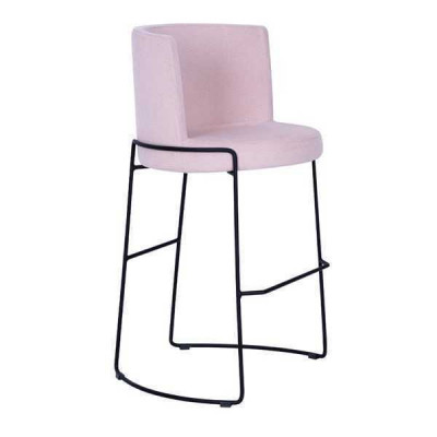 Modern Barhocker Stull Designer Textil Iesszëmmerstull Hocker Bar Rosa Nei