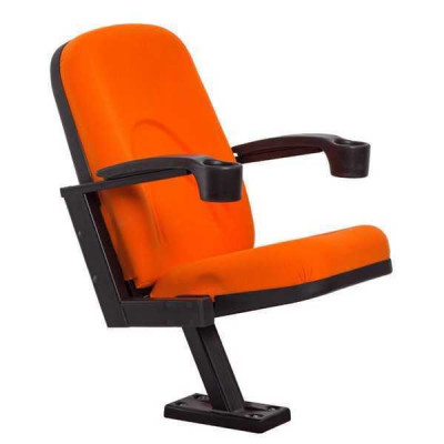 Moderne Sëtzgeleeënheet Sëtzgeleeënheet Sofa 1 Sëtz fir Theater Kino Design Luxus Orange Textil