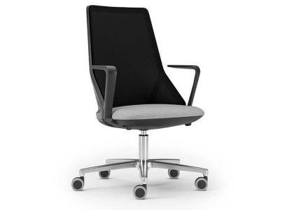 Luxus schwaarz Büro Still Modern Gepolstert Stull Design Miwwelen Still