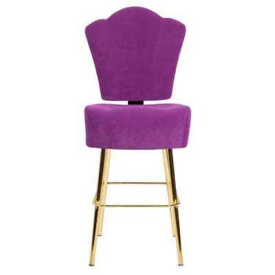 Moderne Violet Stull Designer Barhocker Textil stilvoll Luxus Miwwel Hocker