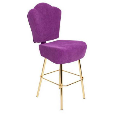 Moderne Violet Stull Designer Barhocker Textil stilvoll Luxus Miwwel Hocker