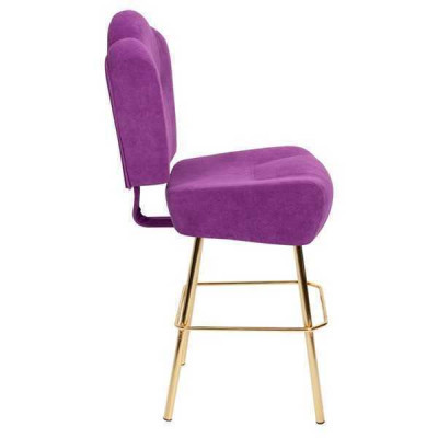 Moderne Violet Stull Designer Barhocker Textil stilvoll Luxus Miwwel Hocker