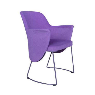 Iesszëmmerstull Stull Kichenstull Fauteuil Sëtzgeleeënheet Stoff Modern Holz Lila