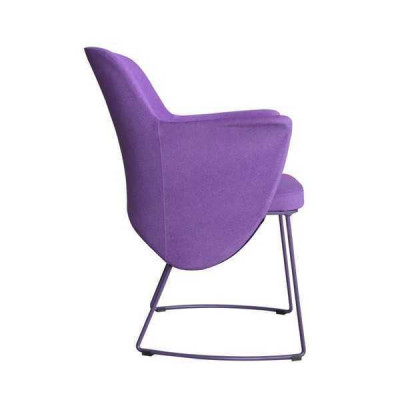 Iesszëmmerstull Stull Kichenstull Fauteuil Sëtzgeleeënheet Stoff Modern Holz Lila