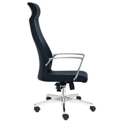 Modernt Kënschtleder Dreechstull Schwaarz Bürostell Spillstell Bürostell Still