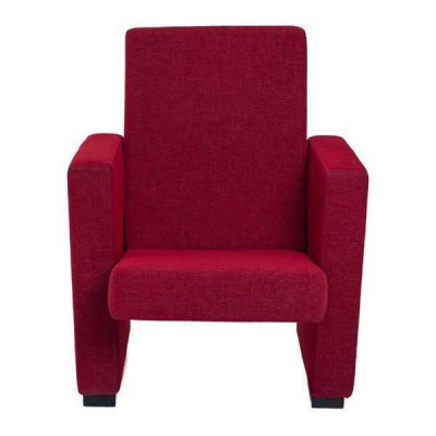 Sëtzfauteuil Sofa 1-Sëtzer Design Luxus Rout Stull Klassesch Stoff Textil Nei