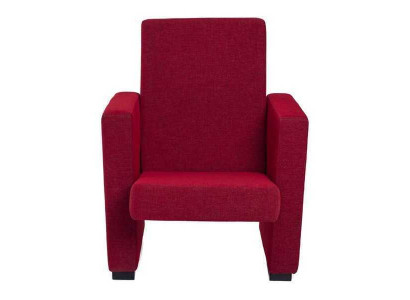 Sëtzfauteuil Sofa 1-Sëtzer Design Luxus Rout Stull Klassesch Stoff Textil Nei