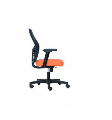 Bürosstillen Orange Schreifdëschstull Dréistull Chefsessel Mesh Design Bürosstull