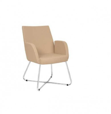 Design Stull Lehnstull Polster Still Luxus Textil Fauteuil Beige Büro-Stull