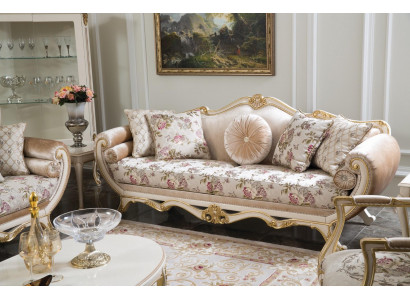Canapé-Set Sofa Sëtzer Dësch Canapé Still Canapé-Set Stoff Luxus Sëtz 5 Stéck.