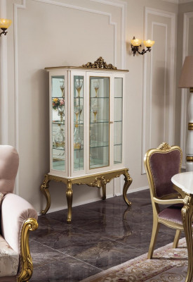 Vitrine Luxus Regal Holz Anrichte Schief Schief Wohnzimmer Glasschaf Nei