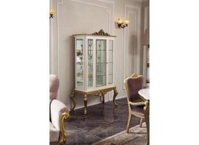 Vitrine Luxus Regal Holz Anrichte Schief Schief Wohnzimmer Glasschaf Nei