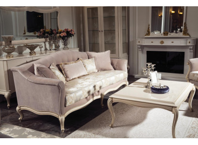 Dreeseeter Klassesch Sofa Couch Polster Miwwelen Italienesch Miwwelen Sofa