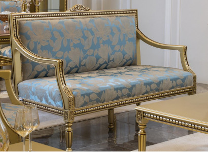 Zwee-Sëtzer Klassiker Sofa Couche Gepolstert Miwwelen Italienesch Miwwelen Sofasen Couchen