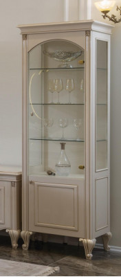Vitrinn Glasschaf Holz Schief Wohnzëmmer Vitrinnen Italienesch Luxus