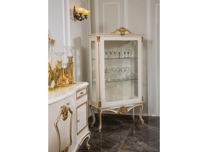 Vitrinnen Glas Schaf Regal Holz Vitrinnendesign Art déco Wunnzëmmer Nei