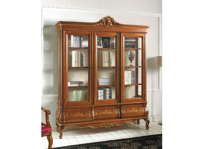 Vitrinneschaf Bicher Regal Anrichte Klassesch Italienesch Miwwelen Regaler Holz