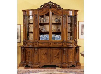 Vitrinen Massivt Holz Glas Schaf Echt Holz Vitrin Wunnzëmmer Miwwelen Anrichte