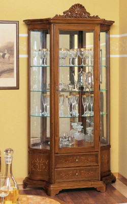 Miwwelen Glasschaf Vitrinne Holz Vitrinnen Glas Schaf Schief Regaler Italien