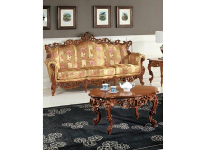 Klassescht Dräisëtzert Sofa + Dëschset Klassescht Italienesch Miwwelen 2stéck