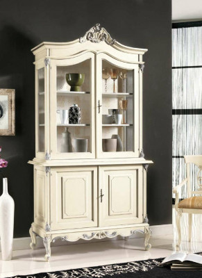 Vitrine Italienesch Luxus Miwwelen Vitrinen Anrichte Schaf Glas Design Schiefcher