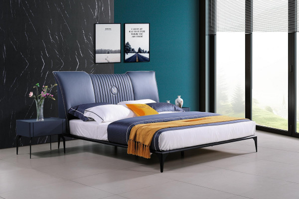 Schlofkummermiwwelen 3-deeleger Set Hotelbett + 2 Nopeschtstëscher Héichglanz Better Italien