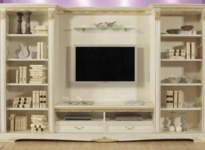 Wunnwand TV-Wand Massivholz Stil Klassesch Italienesch Wunngszëmmer Miwwelen
