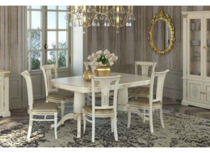 Set vun 4 Stull Still Iesszëmmer Garnitur Miwwelen Léin Design Sëtzmiwwel Grupp Holz