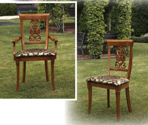 Stull Brong Design Wunnzëmmer Holz Iesszëmmer Still Polster mat Äermleen