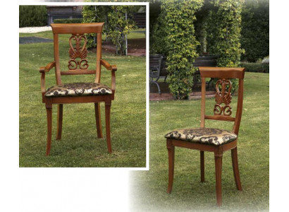 Stull Brong Design Wunnzëmmer Holz Iesszëmmer Still Polster mat Äermleen
