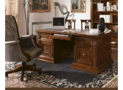 Bürosiddi Arbeitszimmer Still Büro Miwwelen Chef Still Barock Rokoko 3stéck. Massivhols