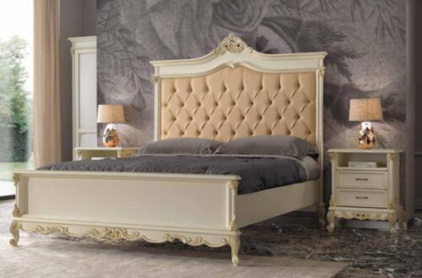 Bett Chesterfield Design Luxus Hotel Better Massivholz 180x200 Schlofzëmmer Italienesch Miwwelen