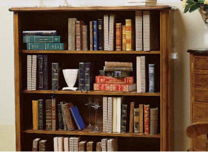 Wunnzëmmer Vitrin Schaf Bicher Regal Anrichte Klassesch Miwwelen Regaler Holz