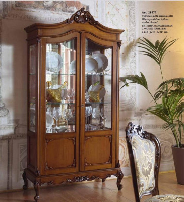 Edel Vitrinn Antik Stil Barock Rokoko Wunnzëmmer Klassesch Glas Schaf