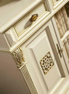 Komplett Iesszëmmer Garnitur 4x Still Anrichte 8 Deeler Set Dësch Kommode Grupp Massivholz