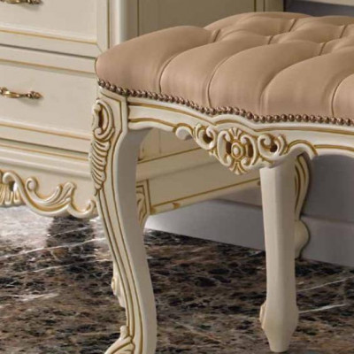 Schminktisch Barock Rokoko Konsolentischen + Hocker Frisiertisch Make-Up Dësch Massivholz