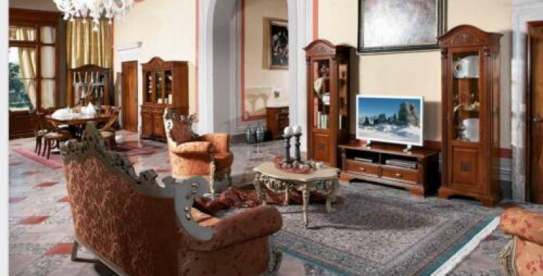 Sofa Barock Rokoko Dräisëtzer 3 Sëtzer Couch Polster Sofas Couchen Massivholtz