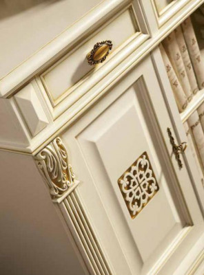 Bürosset Schreifdësch Chefsessel Komplett Office Barock Rokoko 2tlg. Set Massivholz