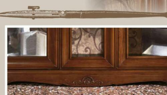 Iesszëmmer Komplett Dësch Kommode 4x Stull Set Vitrin Barock Massivholz