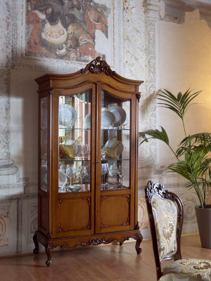 Edel Vitrinn Antik Stil Barock Rokoko Wunnzëmmer Klassesch Glas Schaf