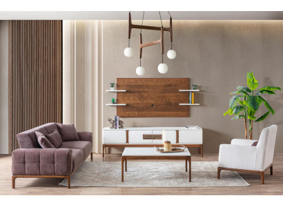 Modern Sofagarnitur 5 Deeler Exklusiv Miwwelen Wunnzëmmer Garnitur Canapéen