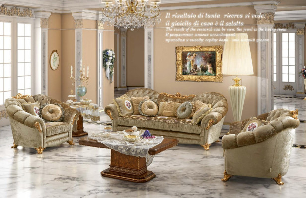 Sofagarnitur Wunnzëmmer Drësëtzer Couch Miwwelen Gepolstert Sofas Bizzotto 3+2